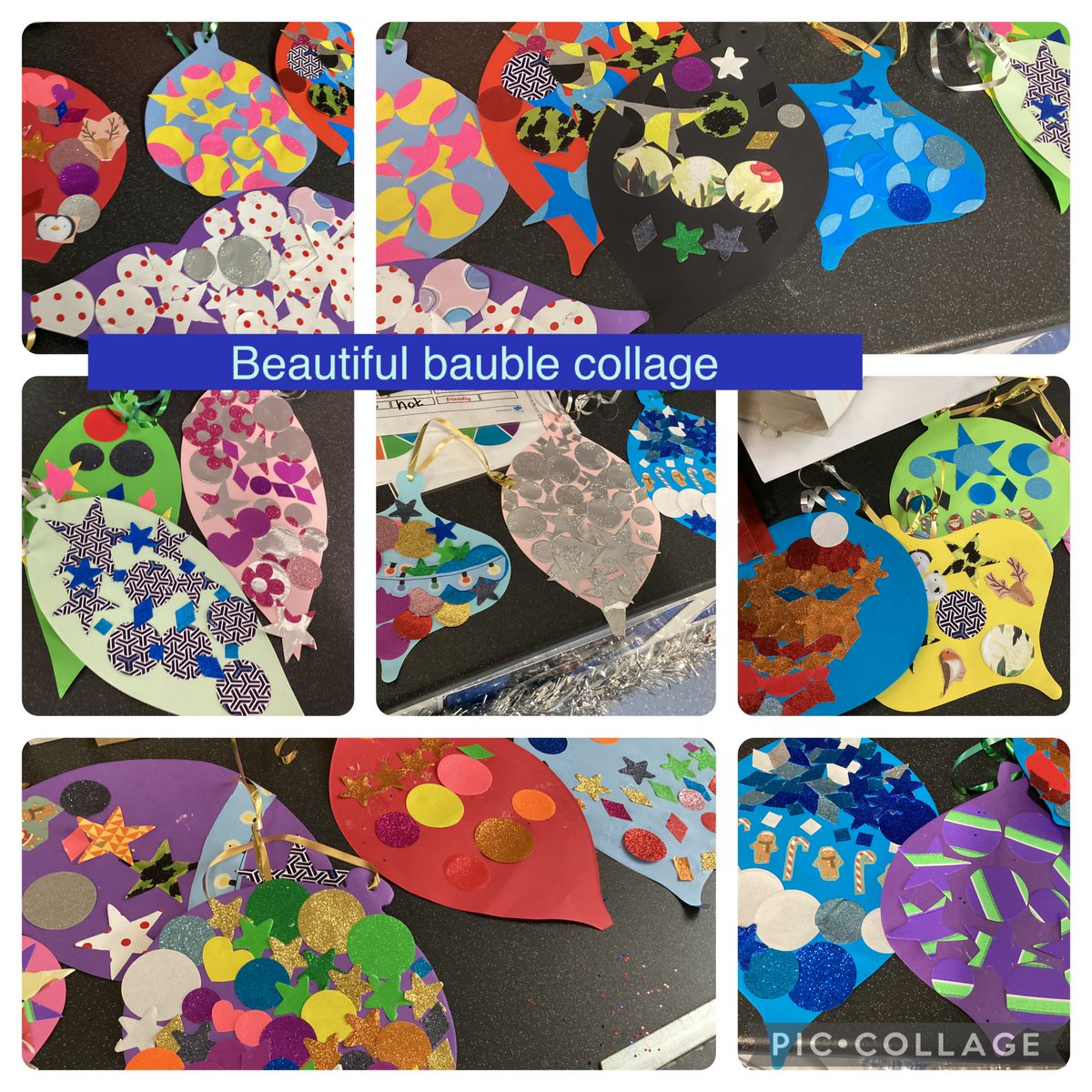 Creating beautiful bauble collage calendars today.
#expressivearts