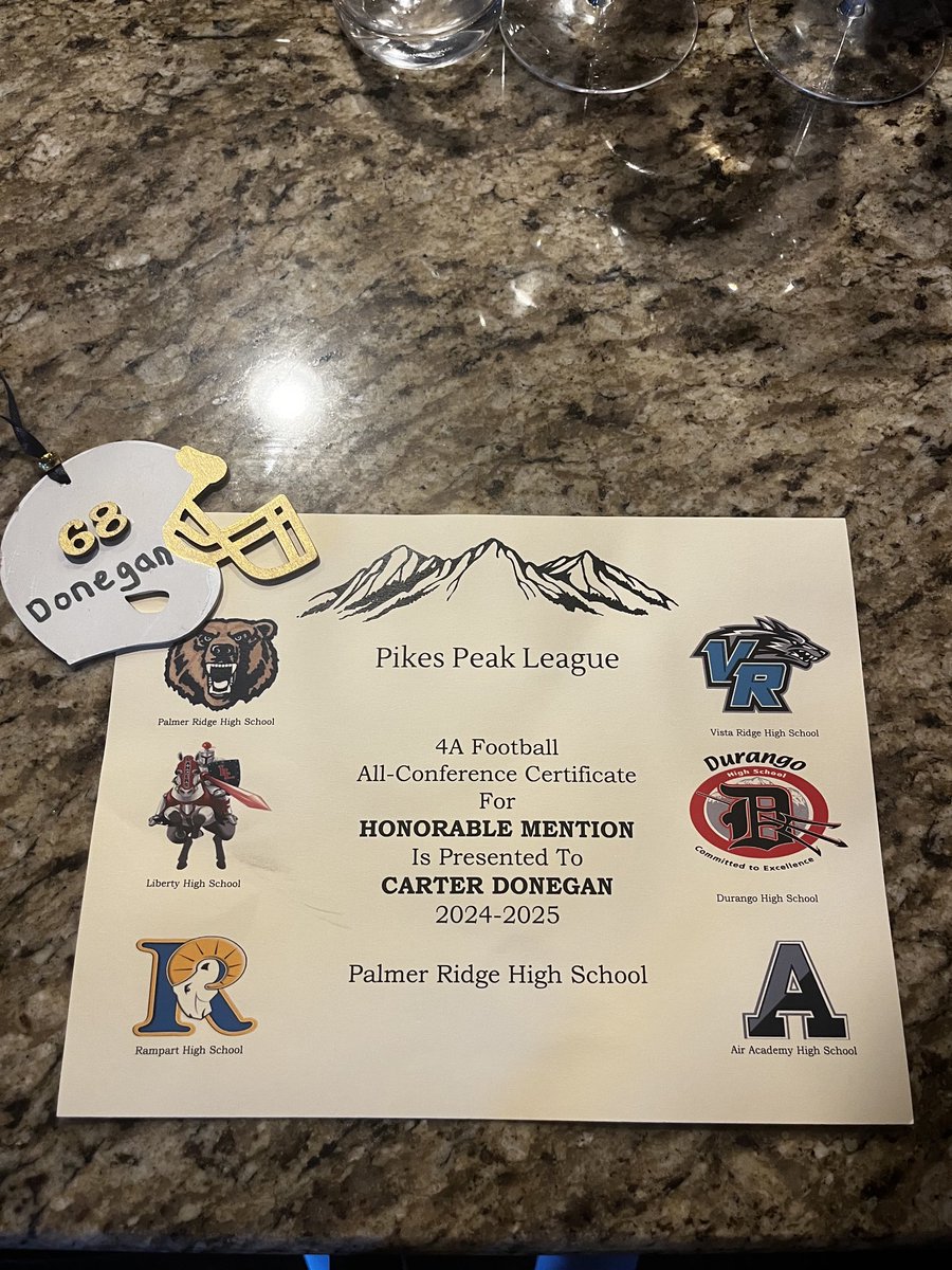 Carter Donegan (@carterdonegan) on Twitter photo Blessed to be an honorable mention for the Pikes Peak League. Can’t thank my coaches and teammates enough and I look forward to next year.
<a href="/PalmerRidgeFB/">Palmer Ridge Football</a> <a href="/Coach_ZC/">Zach Carlton</a> <a href="/TheChrisRubio/">Rubio Long Snapping®</a> <a href="/KohlsSnapping/">Kohl's Snapping Camps</a> Blessed to be an honorable mention for the Pikes Peak League. Can’t thank my coaches and teammates enough and I look forward to next year.
<a href="/PalmerRidgeFB/">Palmer Ridge Football</a> <a href="/Coach_ZC/">Zach Carlton</a> <a href="/TheChrisRubio/">Rubio Long Snapping®</a> <a href="/KohlsSnapping/">Kohl's Snapping Camps</a>