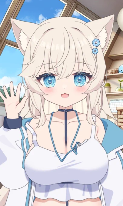 おはよー!昨日早寝したから朝から元気いっぱい! 