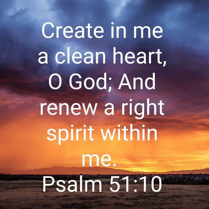 JesusSavesUs777's tweet photo. Create in me a clean heart God. https://t.co/Rh0yult7q1