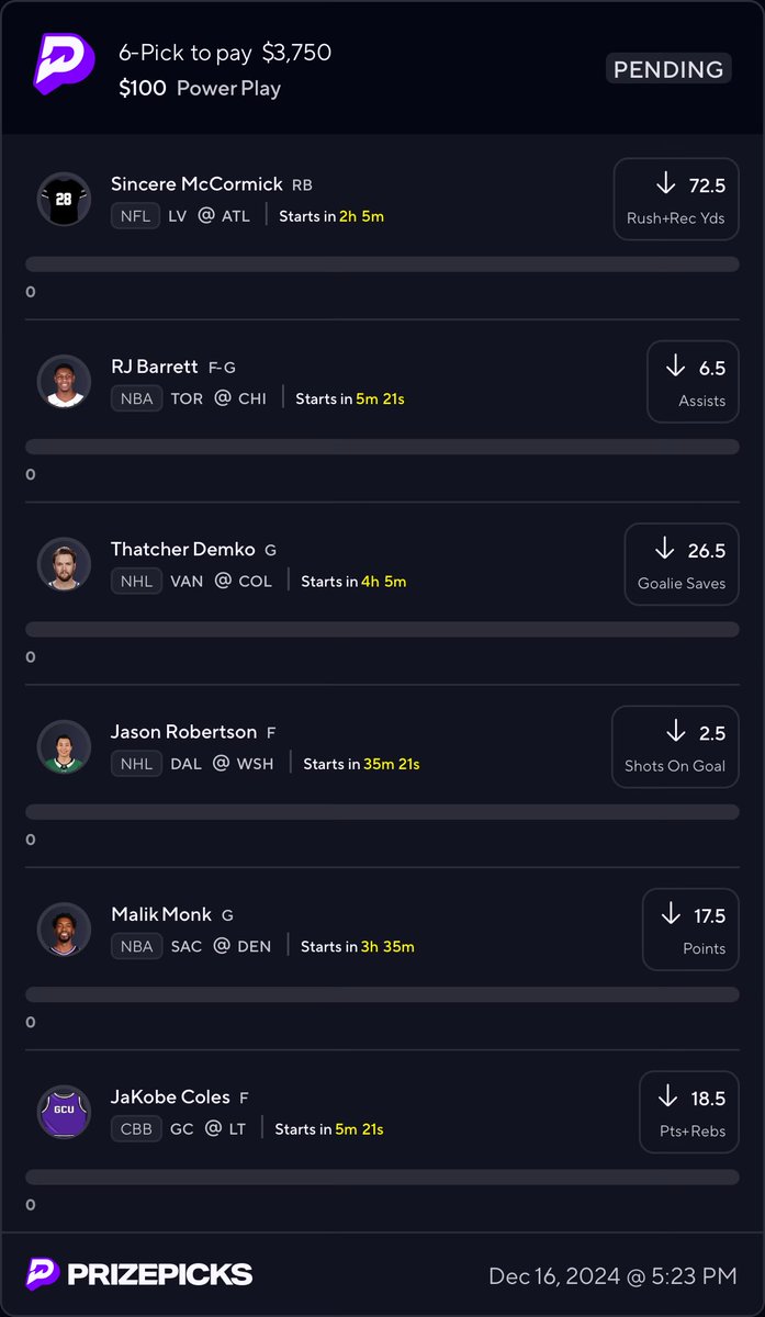 If this hit I’m giving away $150 to one person who #RT &amp; #LIKE

Copy my PrizePicks lineup using this link: 
prizepicks.onelink.me/gCQS/shareEntr…