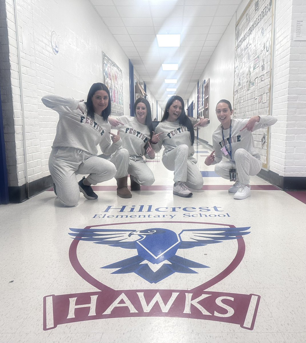 Rethink_ENL's tweet image. Feeling festive on pajama day with the best team in the world! #hillcrest #peekskillcsd