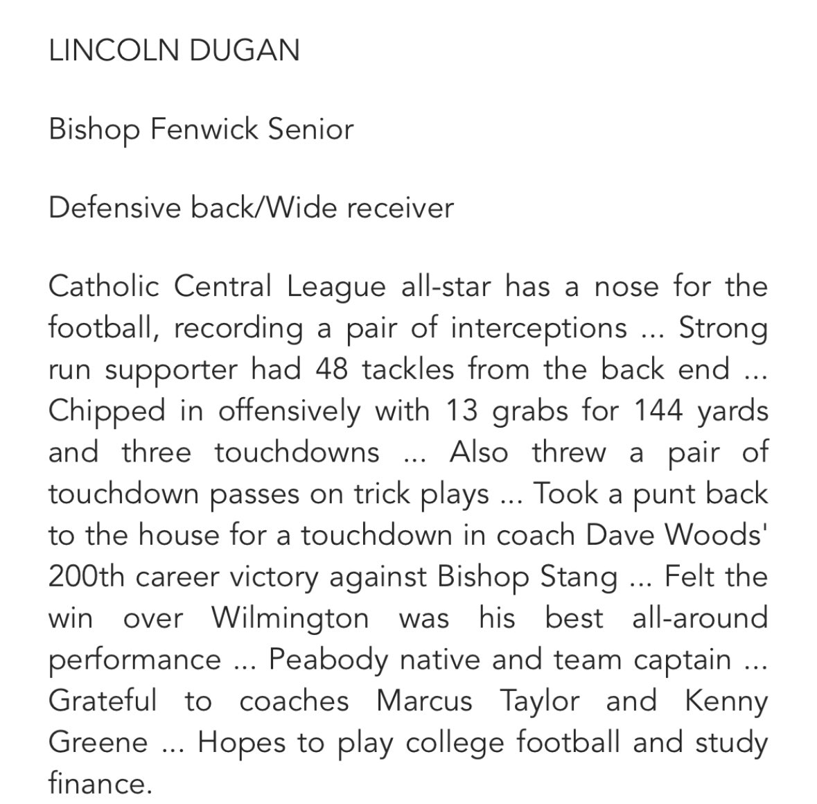 LincolnDugan's tweet photo. Thank you to @MattWilliams_SN @PhilStacey_SN for selecting me to be a Salem News all star!
@coachdugan53 @Marcus_Taylor_ @We_Are_Fenwick https://t.co/OJ8BN69S6N