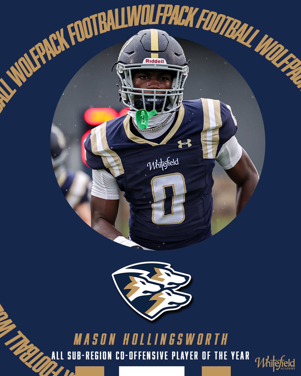 Congratulations to our football 🏈 individual award winners for being voted as the following:
Robert Walsh - Coach of the Year
Bryson Logan - Player of the Year
Mason Hollingsworth - Co-Offensive Player of the Year🐺🐺🐺 #PackProud