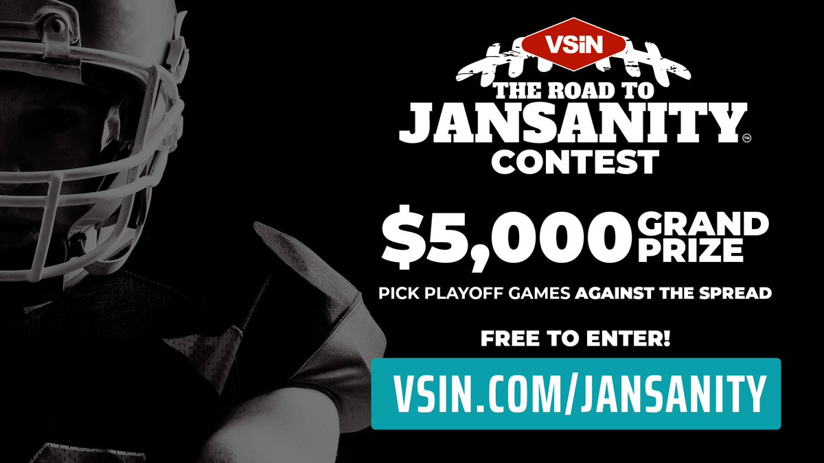 VSiNLive's tweet photo. Test your football handicapping skills in VSiN's #CFP2024 Road To Jansanity Contest. It's free to enter and the winner receives $5,000.

🏈Contest rules and registration: https://t.co/Dk2U451n84 https://t.co/5QsVQjD8yX