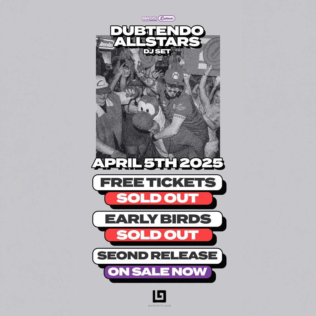 iamjoewhite's tweet photo. Tickets have have flown out for DUBTENDO on APRIL 5TH 2025 🔊🌊 If you want tickets I’d advise snapping yours ASAP 👀 https://t.co/5RBjcCYvvg