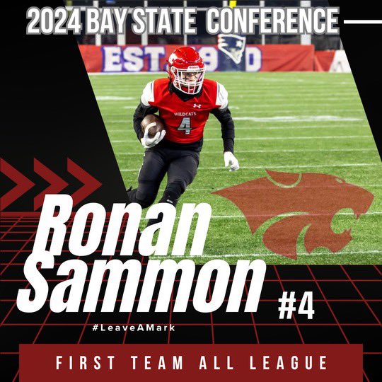 Congratulations to Ronan Sammon c/o 2026 for being selected a 1st Team Bay State All-Star. #LeaveAMark