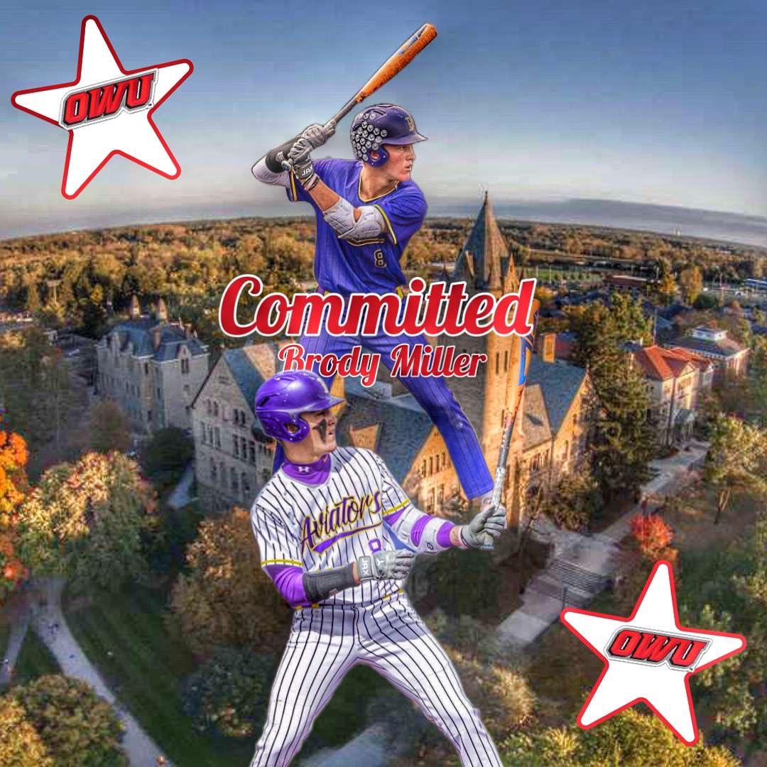 Brody Miller (@b_mills2118) on Twitter photo I am excited to announce that I will be continuing my academic and athletic career at Ohio Wesleyan University! <a href="/OWU_Baseball/">Ohio Wesleyan Baseball</a> <a href="/TMottOWU/">Tyler Mott</a> #Rollshops I am excited to announce that I will be continuing my academic and athletic career at Ohio Wesleyan University! <a href="/OWU_Baseball/">Ohio Wesleyan Baseball</a> <a href="/TMottOWU/">Tyler Mott</a> #Rollshops