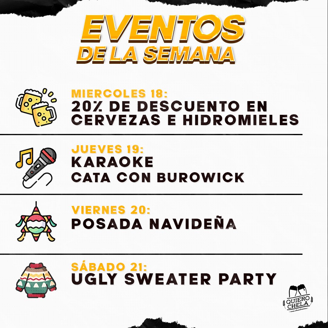 Quierochelamx's tweet photo. 🎉 ¡Esta semana en Quiero Chela viene con todo! 🍻✨ https://t.co/8S7RXlZxZy