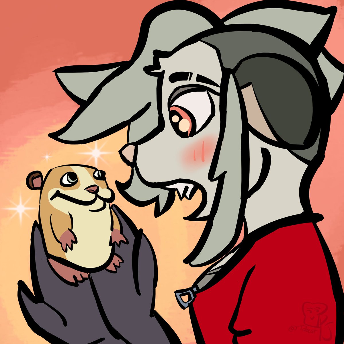 ToastPj's tweet photo. Blaise holding a beloved hamster. @ProjectFadeout https://t.co/z5VVejPtTz