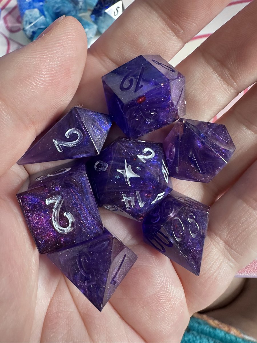 StardustShop_'s tweet photo. I have a dr appt tomorrow and need to scrape some money together to pay for my visit 
These dice are $80 each 
Please comment or dm to claim 

Orders going out this week + updates soon 💜 https://t.co/CecRmXSz4w