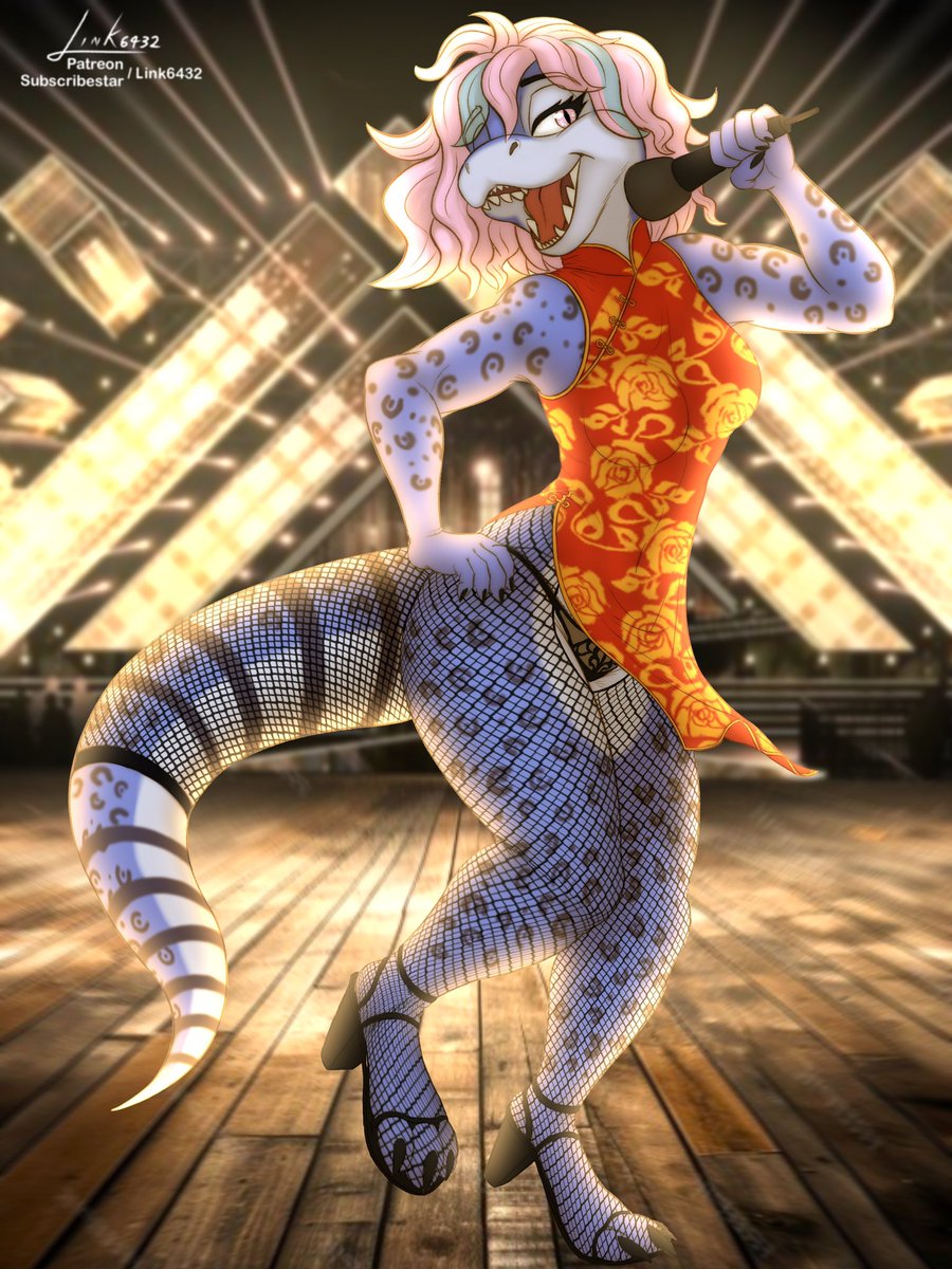 link6432's tweet photo. [SFW]Kayla in concert
A little commission for @KatloLizard from his OC singing
I hope you like it!

If you want support me, follow me here, 🅿️atreon and su🅱️scribestar https://t.co/1e0inAV7Gg