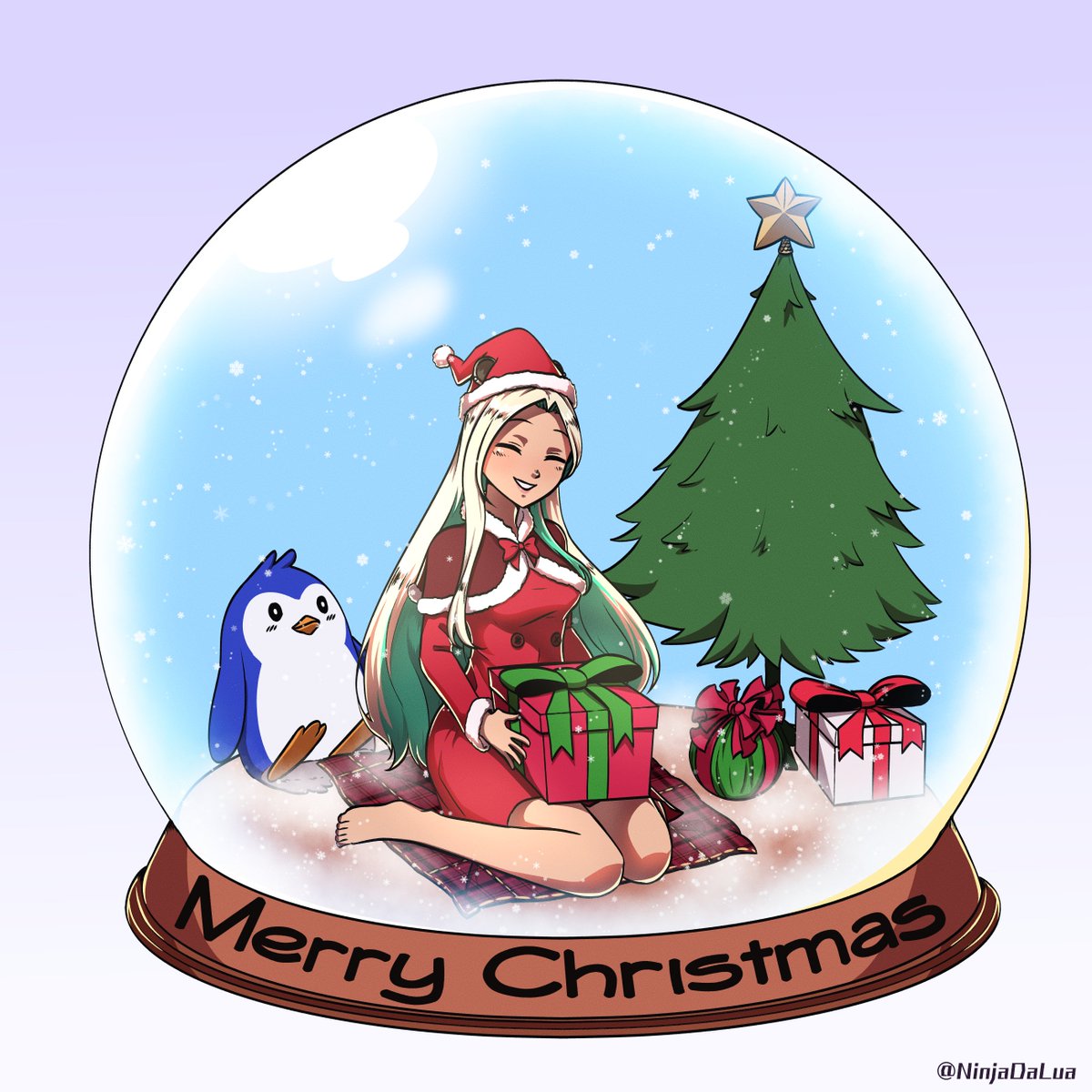 not_Pandu's tweet photo. SantaDu or Pandu Claus, it's your pick :3
- just don't call me granny 😒-

almost a week away from Christmas, let's start the festivities vibes around here

Can i be part of your collection~?

🎨@NinjaDaLua

#Vtuber  #VtuberBR #PanduArt https://t.co/aQMnE2Tas0