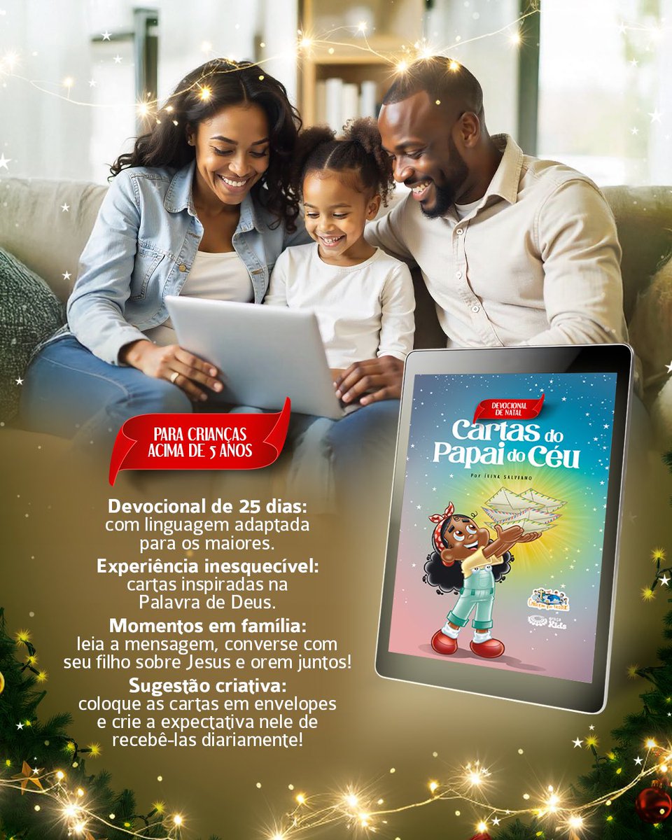 gracakidsbr's tweet photo. Cartas do Papai do Céu: devocional de Natal 2024! 
Duas versões cheias de amor para crianças:
💌 Até 4 anos: Descobertas sobre o nascimento de Jesus.
💌 Acima de 5 anos: Fé e comunhão fortalecidas com Deus.

🎁 Acesse o site da Graça Kids https://t.co/5eiGm56KgN https://t.co/hqlDJLkczS