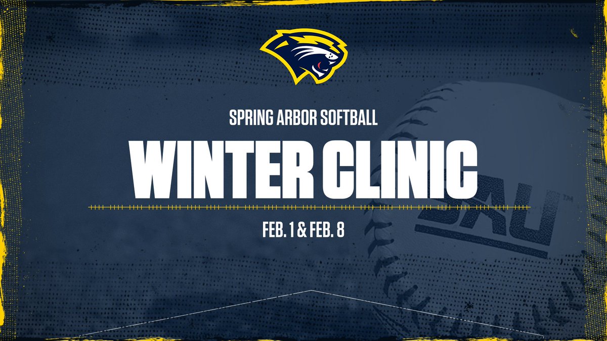 🥎 | Join us for the Cougars Softball Clinic and don’t miss out on an opportunity to work with the <a href="/SAUCougarsSB/">Spring Arbor Softball</a> coaching staff and current players!

Register and more information: givecampus.com/schools/Spring…