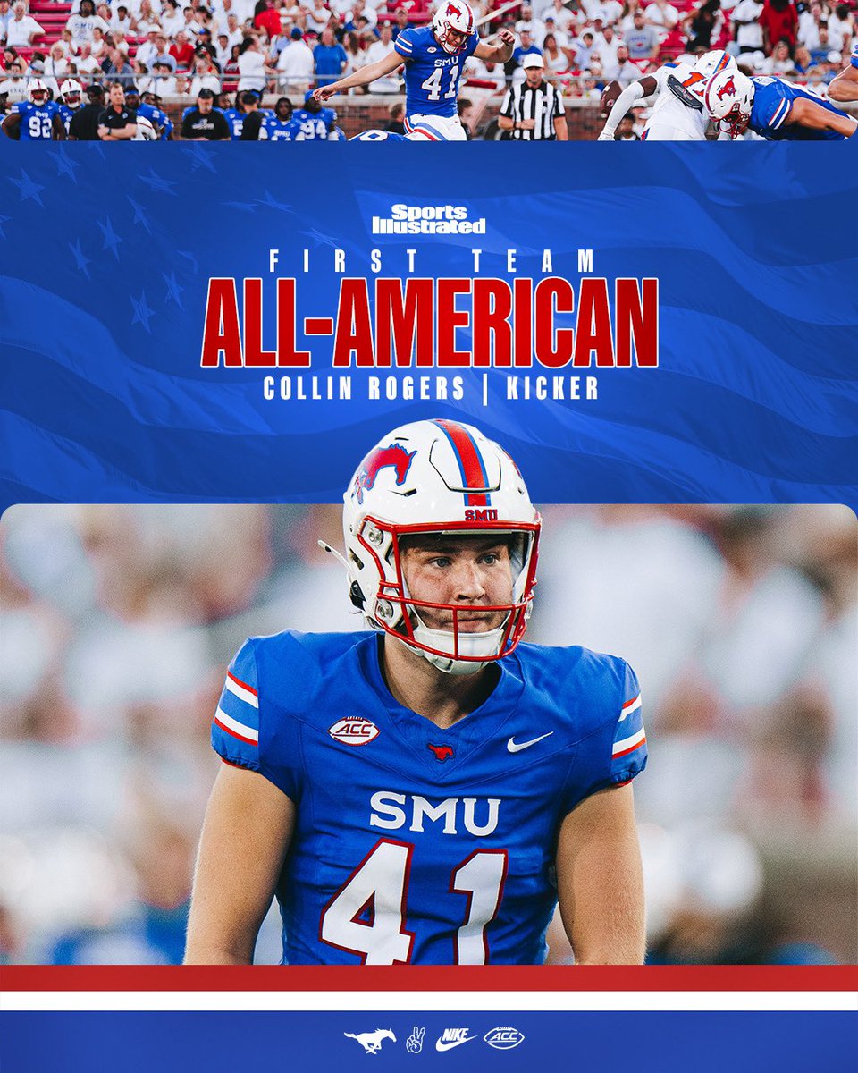 SMU Football (@smufb) on Twitter photo Congrats to <a href="/CollinRogers18/">Collin Rogers</a> on being named a First Team All-American by Sports Illustrated!
#PonyUp Congrats to <a href="/CollinRogers18/">Collin Rogers</a> on being named a First Team All-American by Sports Illustrated!
#PonyUp
