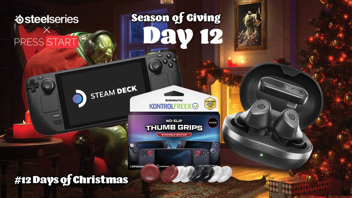 SteelSeriesANZ (@steelseriesanz) on Twitter photo 🎄 Day 12 of the SteelSeries ANZ x <a href="/PressStartAU/">PressStartAustralia</a> #12DaysOfChristmas competition!🎄
Our final giveaway - WIN a set of <a href="/SteelSeries/">SteelSeries</a> Arctis GameBuds, <a href="/KontrolFreek/">KontrolFreek</a> Handheld Thumb Grips, a $500 Steam Voucher, and a Steam Deck!🖥️🏕️
Enter here ⤵️
gleam.io/kU5YE/steelser… (ANZ only) 🎄 Day 12 of the SteelSeries ANZ x <a href="/PressStartAU/">PressStartAustralia</a> #12DaysOfChristmas competition!🎄
Our final giveaway - WIN a set of <a href="/SteelSeries/">SteelSeries</a> Arctis GameBuds, <a href="/KontrolFreek/">KontrolFreek</a> Handheld Thumb Grips, a $500 Steam Voucher, and a Steam Deck!🖥️🏕️
Enter here ⤵️
gleam.io/kU5YE/steelser… (ANZ only)
