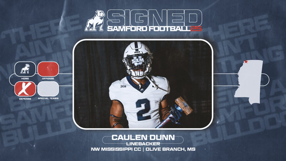 Welcome to the Samford Family, <a href="/DunnCaulen/">Caulen dunn</a>!

#HatchAttack | @AllForSAMford