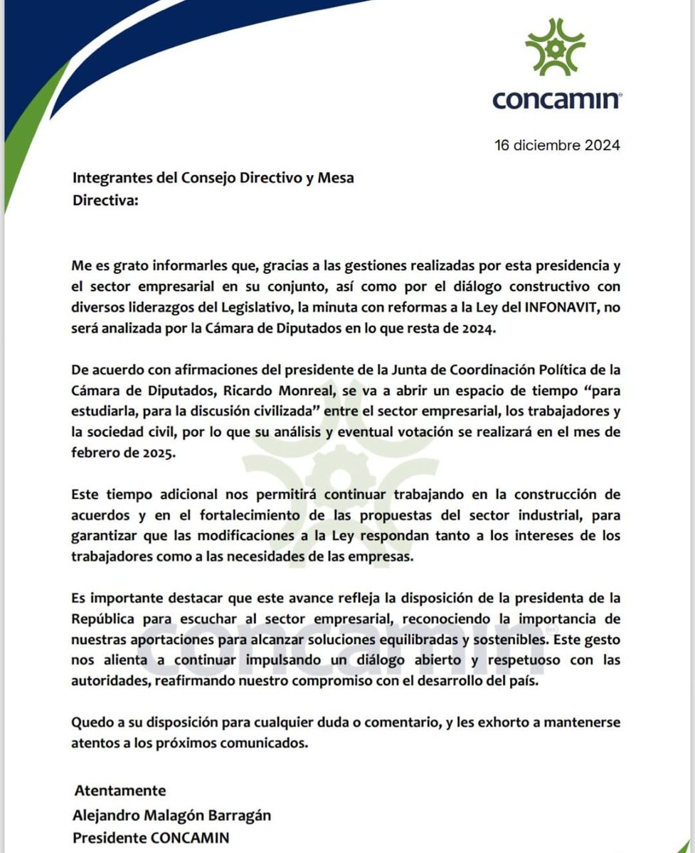 Sectores del <a href="/Infonavit/">Infonavit</a> logran aplazar hasta 2025 la reforma que elimina el tripartismo y la representación de sectores en el Instituto urbeconomica.com/sectores-econo…