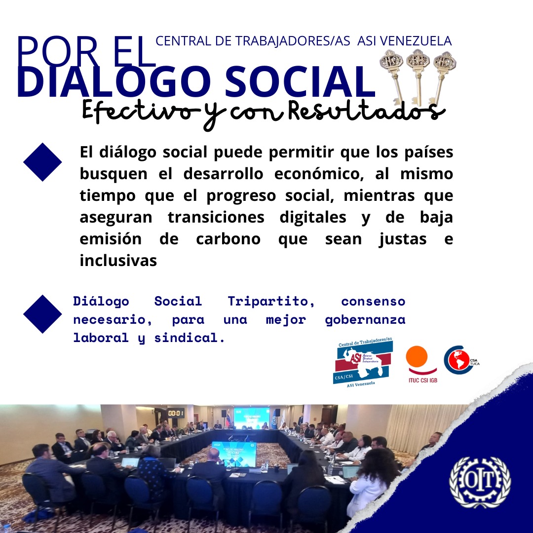 Los sindicatos, tienen un rol fundamental en el  díalogo social, para el combate a las desigualdades en el mundo del trabajo #PorElDiálogoSocialTripartito #EfectivoYConResultados
<a href="/OITAndina/">OIT Países Andinos</a> <a href="/ILOACTRAV/">ILO ACTRAV</a>
<a href="/CSA_TUCA/">CSA-TUCA</a> <a href="/ituc/">ITUC</a>
<a href="/inesvenezuela/">inesvenezuela</a> <a href="/CFDT/">CFDT</a> 
<a href="/CNVLatam/">CNVLatinoamérica</a>