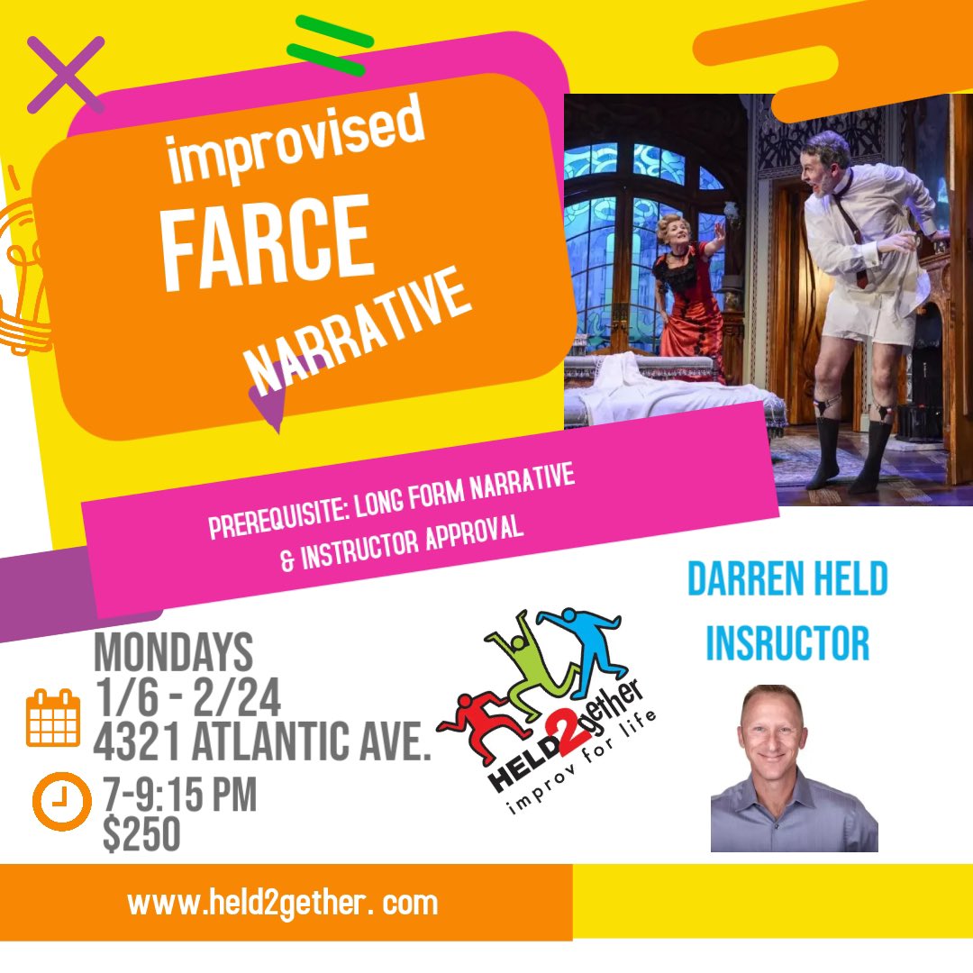 Held2gether's tweet photo. Our January classes are OPEN for registration! We have a variety of classes this New Year from Scenework to Farce Narrative! Check out our website for more information and to register. Link in bio! https://t.co/rbzY7qwPrJ