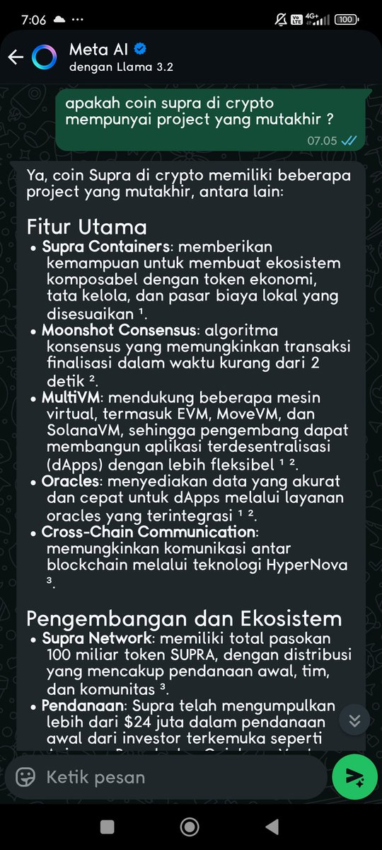0mrch0's tweet photo. Pagi2 ngetest AI meta whatsapp.
translate this...

$supra #oracle https://t.co/YUSVJg1AzP