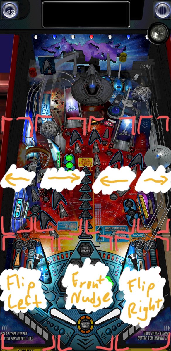 daniel_pacman_'s tweet photo. @zen_studios One more thing please: a nudging system like seen in @PinballArcade. Has the option for front nudge; two more side nudge options depending of your strategy; outlines button areas; and the buttons are closer to the bottom of the screen for easier tapping. https://t.co/nIDcT5EZLE
