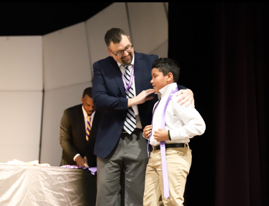 dishmanmcginnis's tweet photo. Our boys in Boys to Men have such bright futures! We are so proud of them, and they are proud of their new ties! 👨🏽‍💼 https://t.co/alySOP1CCp