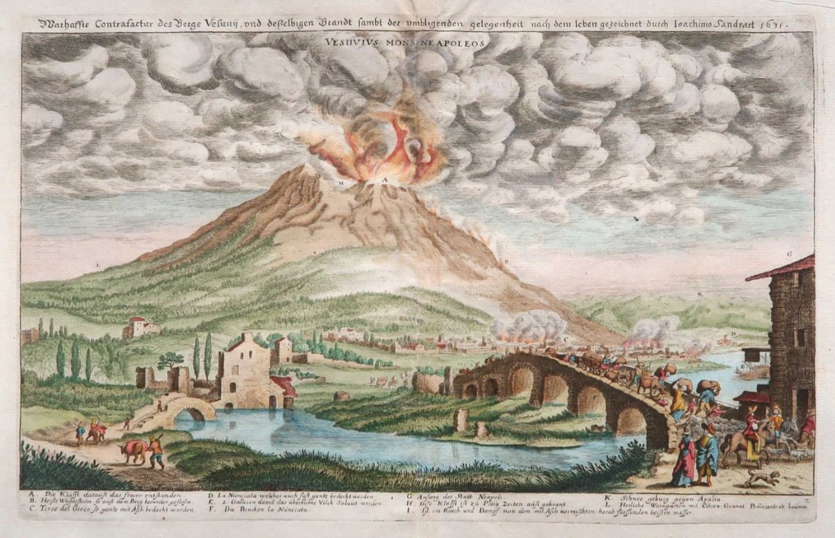 VDN75's tweet photo. On December 16, 1631, #Vesuvius erupted in a event that marked a turning point for #Naples and the Vesuvian area. Beyond the destruction, it paved the way for a cultural renaissance, initiating the #GrandTour and reshaping the region’s identity: yet, it marked a #renaissance... https://t.co/O9Ap09a2lN