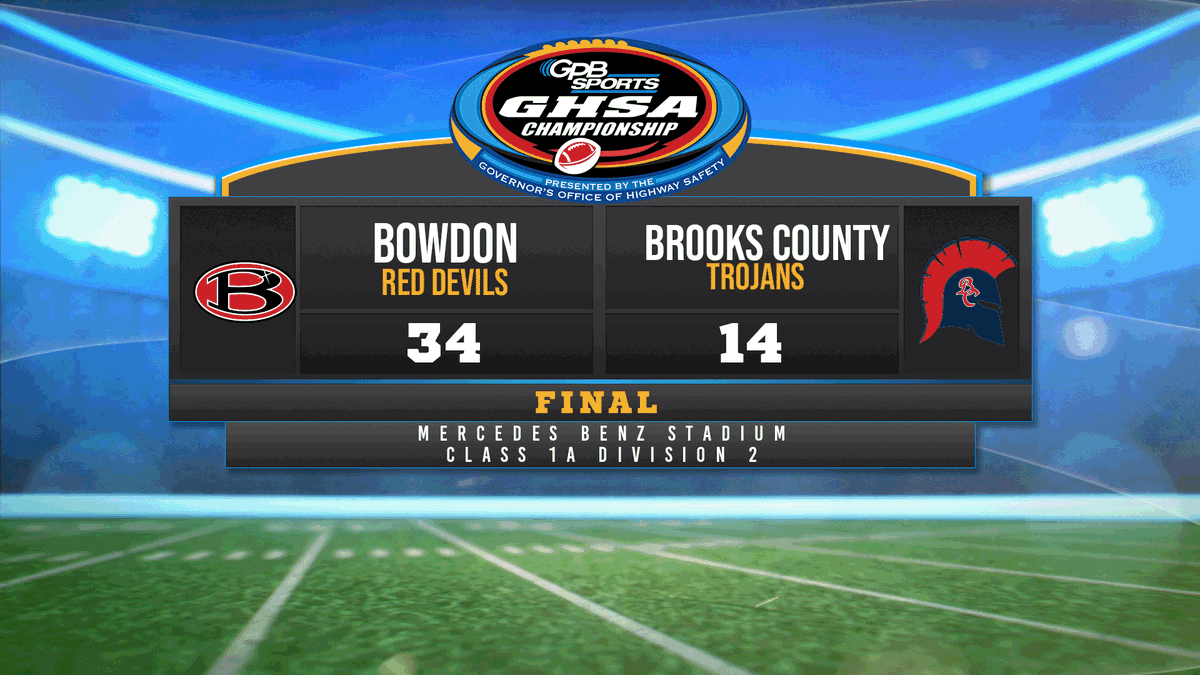 1A Div. 2 Final: <a href="/bowdonrecruits/">Bowdon High School Football/Athlete Recruiting</a> 34 <a href="/bcs_trojans/">Brooks County School District</a> 14