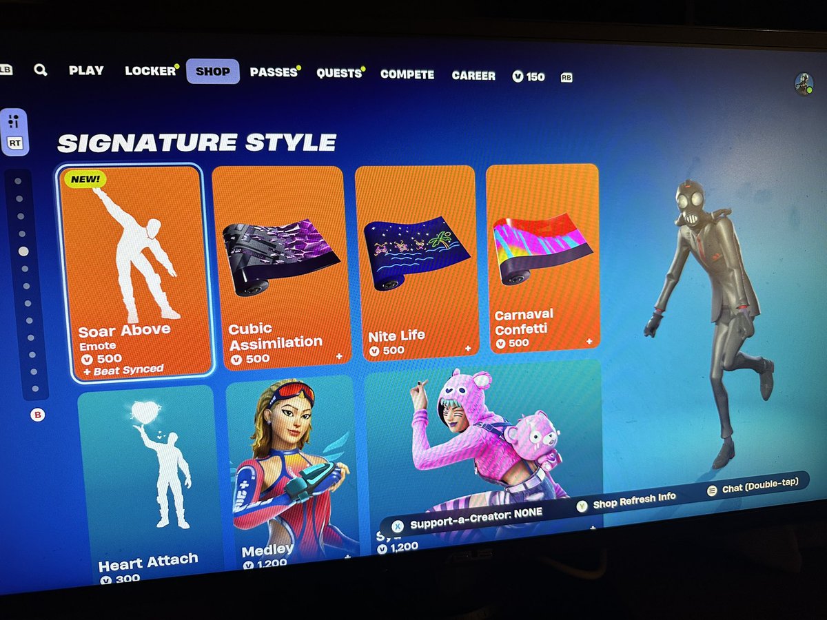 Our mans made it in the Fortnite item shop <a href="/BennyAbove/">SoaR Above</a>