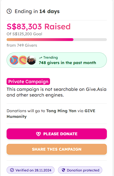 We are just 2 weeks away from the end of Squishy's <a href="/squishy_blob/">스퀴시 🪽</a> GiveAsia fundraiser campaign, and we are thrilled to share that we have reached 66% of our goal! We are deeply grateful to everyone, including international UAENAs, who have donated and shown their support for
