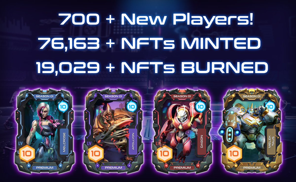 Our entire team at <a href="/WagmiGameCo/">NiFe WARS | WAGMI Games</a> can't thank you all enough for the overwhelming support around our launch on 12.12.24!

In just the last few days we've onboarded over 700+ new players, minted 76,163+ NFTs and burned over 19,029+ NFTs!

Imagine when we start REALLY pushing