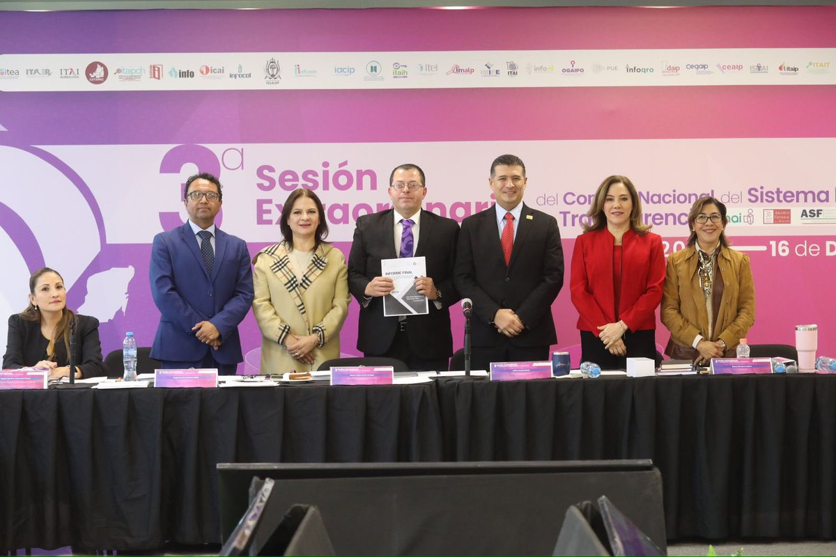 JoseAlfredoBelt's tweet photo. #Informe #Comisión
Hoy al seno del Consejo Nacional del Sistema Nacional de Transparencia @CONAIP_SNT entregué el informe de actividades de la Comisión de Vinculación, Promoción, Difusión y Comunicación Social @Vinculacion_SNT que a nivel nacional coordiné durante el periodo 2023-2024.
Mi gratitud con el pleno del @INAImexico @AdrianAlcala75 @bl_ibarra @JosefinaRomanV y de manera particular con la comisionada @JulietDelrio, integrante de esta comisión, por todo el apoyo; a la secretaria @xitgomezteran, y comisionados y comisionadas de todo el país integrantes de esta instancia. Seguiremos trabajando hasta el último día de funciones, honrando la responsabilidad conferida en su momento por el @congresosinaloa.
#Agradecido 🤗