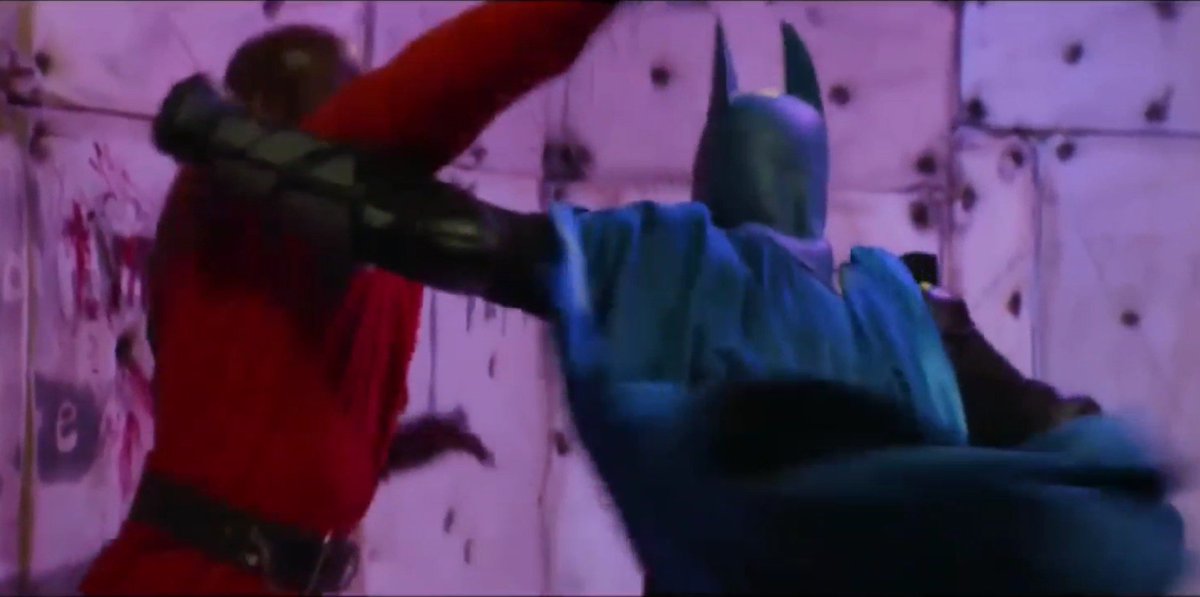 Man90B's tweet image. The Dark Knight underestimates the newly developed physical strength of his ex-friend. He tries to subdue the villain, but quickly gets his body-armor tested by the strong punches and kicks of his opponent.

#batman #batmanbeaten #herointrouble