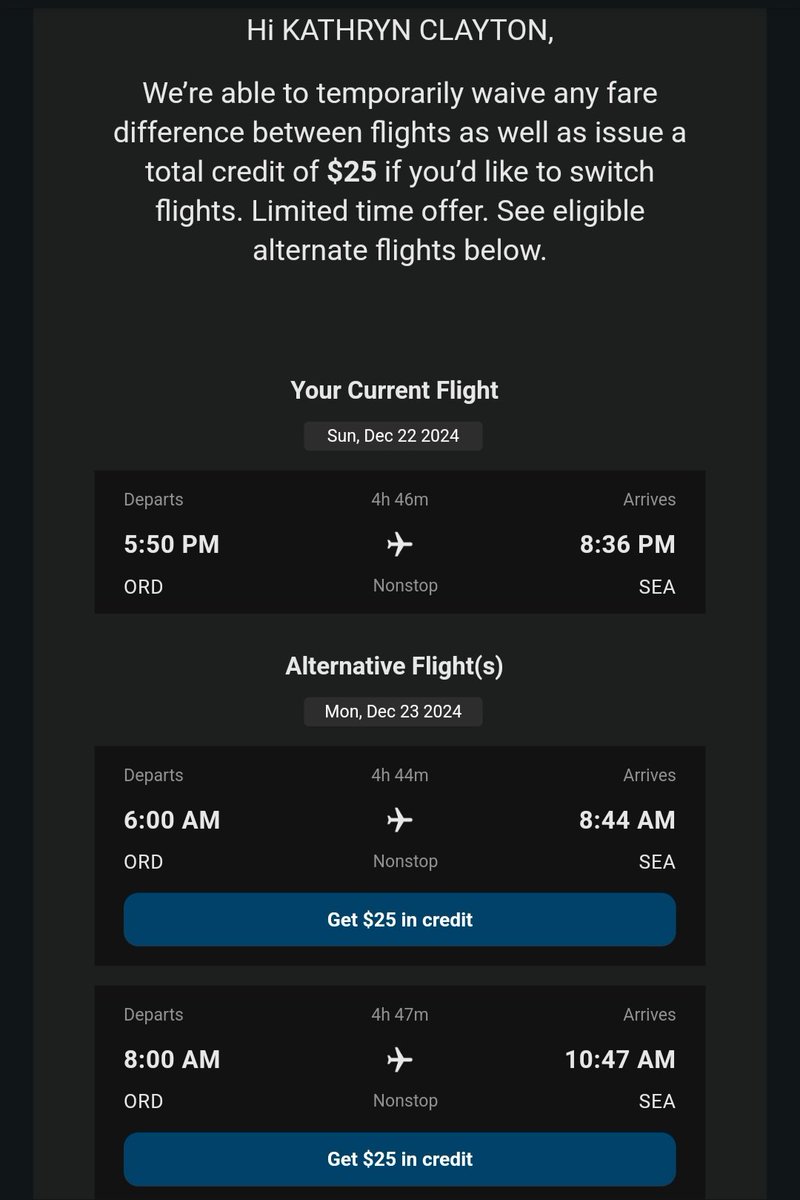 lmaoooo not <a href="/AlaskaAir/">Alaska Airlines</a> being like heyyyy if you take a later flight A WHOLE ASS DAY LATER and pay for the hotel you'll need that night we will grant you TWENTY FIVE DOLLARS. in this economy?