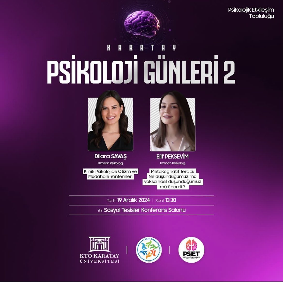 psiett's tweet photo. Psikolojik Etkileşim Topluluğundan merhaba🙌🏻
Katılım için formun sonunda whatsApp grubuna yönlendirileceksiniz. Etkinlik günü girişte yaka kartı verilecektir.3 gün boyunca katılım gösteren katılımcılarımıza 3.gün sonunda katılım belgesi verilecektir.
( https://t.co/6skdAkwMnD) https://t.co/fxz4UcwRjq