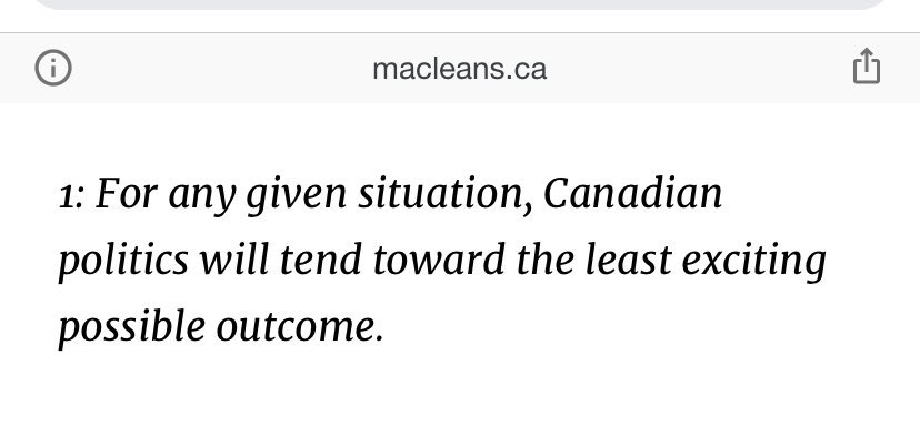 Wells’ first rule of Canadian politics remains undefeated