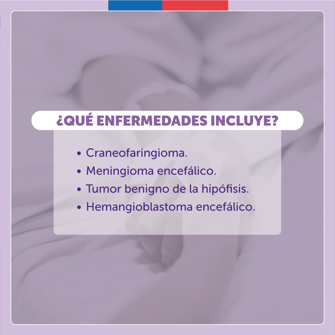 ministeriosalud's tweet photo. Toda persona de 15 años o más con tumores primarios del sistema nervioso central que requiera tratamiento quirúrgico, y/o tratamiento con radioterapia, y/o quimioterapia complementaria, puede acceder a cobertura #GES.  

Encuentra más información sobre atención, cobertura y beneficios del #GES43 en https://t.co/lzikby0bqZ