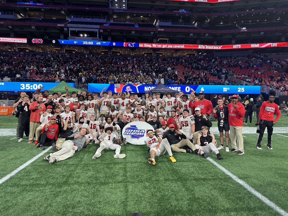 GradickSports's tweet photo. BREAKING: The Bowdon Red Devils are bringing their THIRD trophy in THREE YEARS BACK TO BOWDON❗️
@CoachFendley75 @bowdonrecruits @BowdonAD https://t.co/tZqe66hJLD