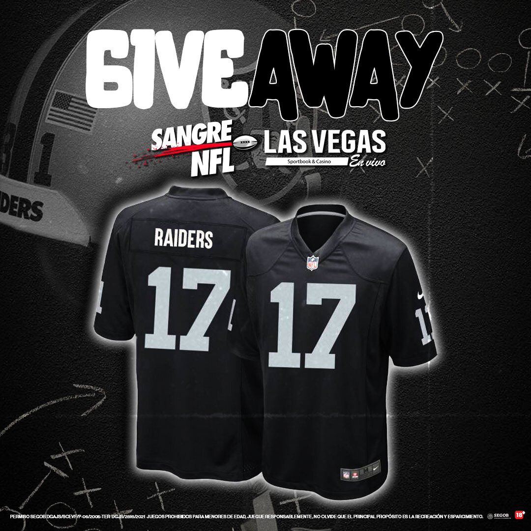 SangreNFL's tweet photo. ¡¡VOY A REGALAR EL JERSEY DE LOS RAIDERS A UNO DE USTEDES!!🎄👀

Para participar (OBLIGATORIO):

➤ Dale RT a este tweet
➤ Sigue a @lasvegasenvivo 

El ganador lo anunciaré el lunes 23 de diciembre a las 13:00 Hrs y el jersey lo enviaré hasta tu casa como buen regalo de Navidad. https://t.co/Qag1uH1GmC