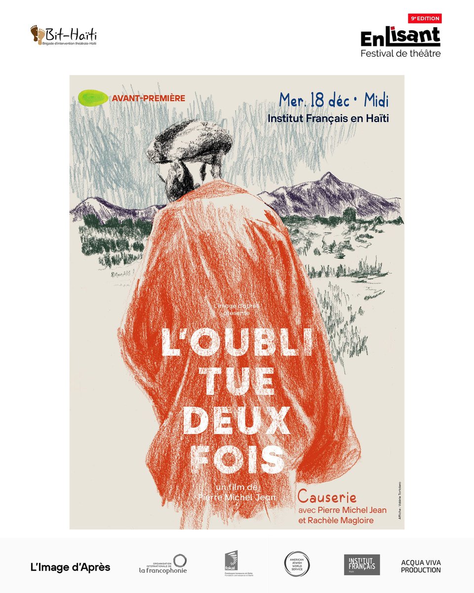 enlisantfest's tweet photo. 📌ÉVÉNEMENT - AVANT-PREMIÈRE 

Dans le cadre du festival En lisant cette année #twiceintooblivion #loublitue2fois, le dernier long métrage documentaire de Pierre Michel Jean, primé à #dokleipzig, sera projeté ce mercredi 18 décembre à l’IFH à partir 12H00PM. https://t.co/nEkS9aivdz