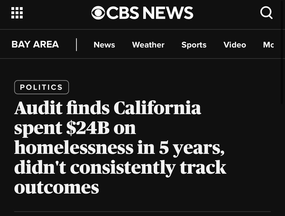 alx's tweet image. California spent $24 Billion “fighting homelessness” but didn’t track outcomes and the number of homeless people increased by 30,000 during that period.

The state also accounts for 30% of all of the homeless people in the U.S.