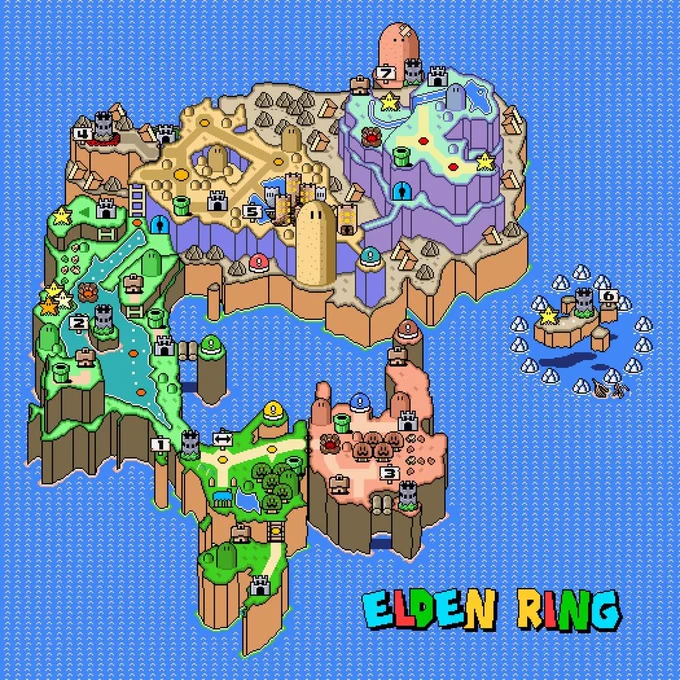 Pixel art | Super Mario World x Elden  sometime_tomorrow_studio 