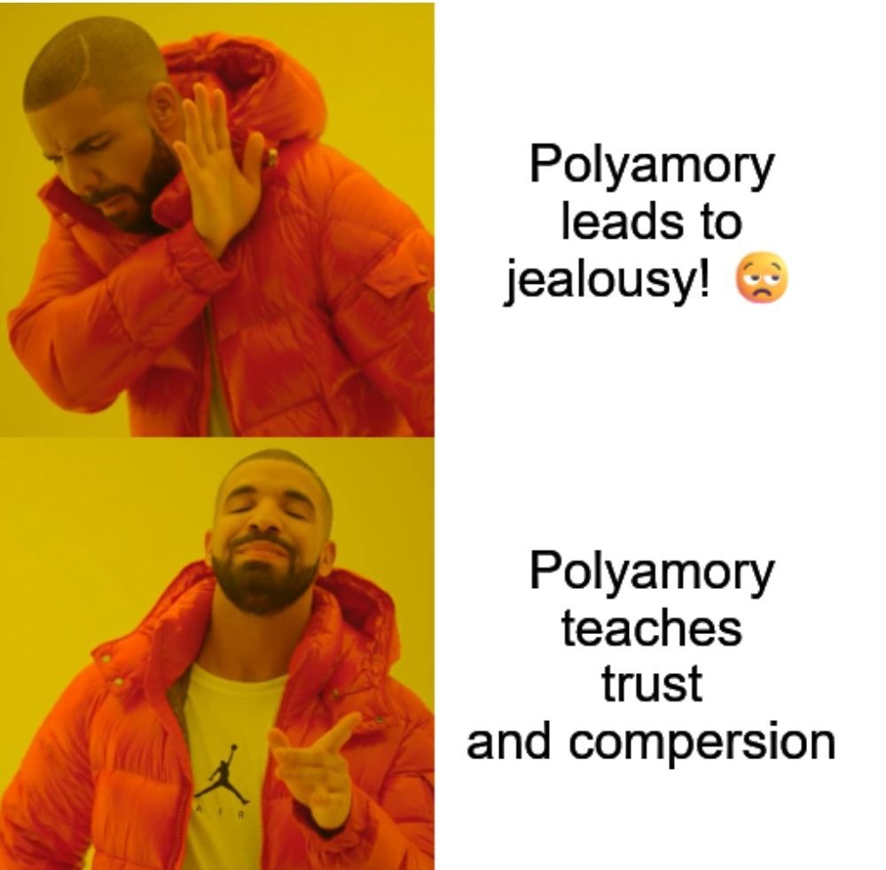 3fun_app's tweet image. Polyamory isn’t about jealousy – it’s about learning to trust and celebrate each other’s happiness. 💛✨
Trust &amp;gt; Jealousy. 

#Polyamory #Compersion #OpenRelationships #Trust #Communication #LoveWithoutLimits