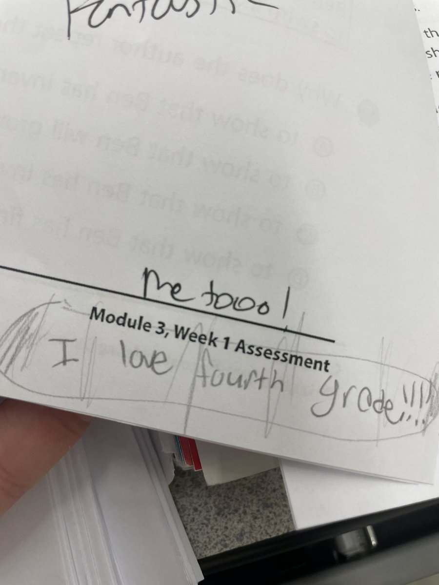 I LOVE it when kids write me little notes on their tests. It brings me so much joy. ❤️❤️❤️