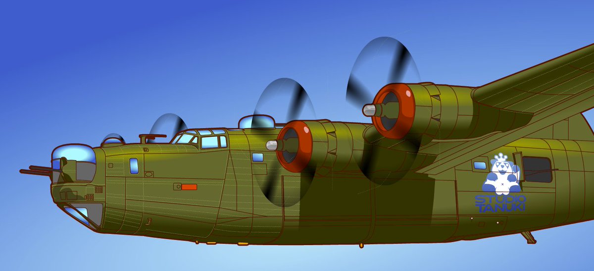 studio_tanuki_'s tweet image. B17 flying Fortress go BRRRRRR! #studiotanuki Méko #bunnymaloney #mechadesign #ww2 #Mastersoftheair
