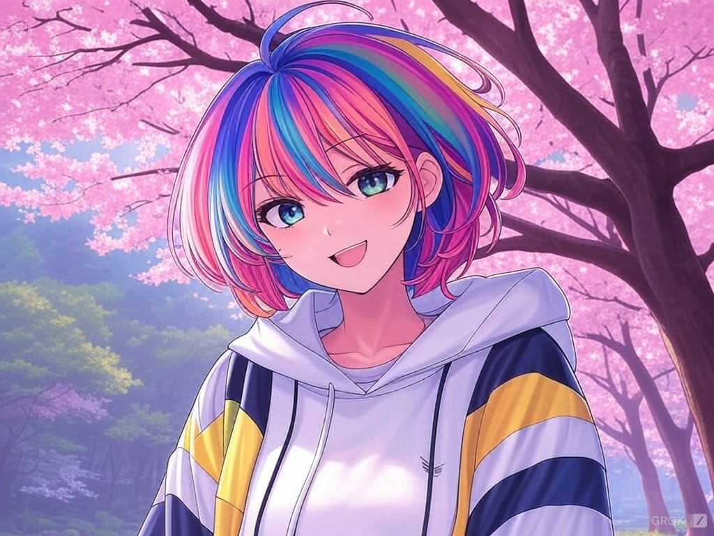 HAPPY_CO_PR's tweet photo. Grok2を活かして毎朝1回「株式会社HAPPYのイメージキャラクターを今までのツイート元にアニメ調で生成してください。」とお願いした際に四つ葉のクローバーが正しく生成されるかどうか🍀
2回目！今日はクローバーの影すらなかったです！
絵が好み🫶

#HAPPY_B 
#就労継続支援B型 
#企業公式冬のフォロー祭り 
#企業公式つぶやき部 
#企業公式相互フォロー 
#相互フォロー 
#フォロバ 
#Grok2 
#grokimages

@grokさんの画像