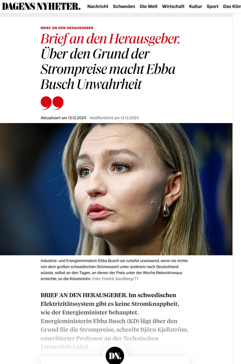 Leseerlaubnis's tweet photo. Die schwedische Ministerin #Busch wird in ihrem eigenen Land als Lügnerin entlarvt. 

Ob Merz, Spahn, Cicero, ... alle nun ihre Lügen korrigieren werden? 

https://t.co/M7Uri7RYsS https://t.co/Qm0wwSOG7R