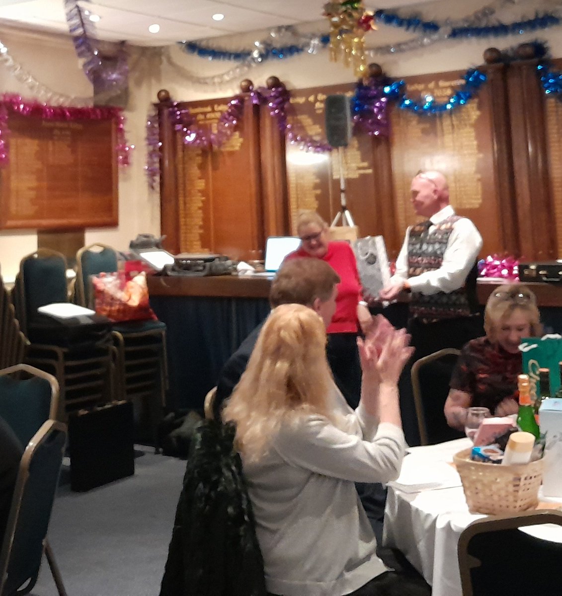 At our Christmas meeting we raised £212 for charity and sang Christmas carols and enjoyed a quiz.